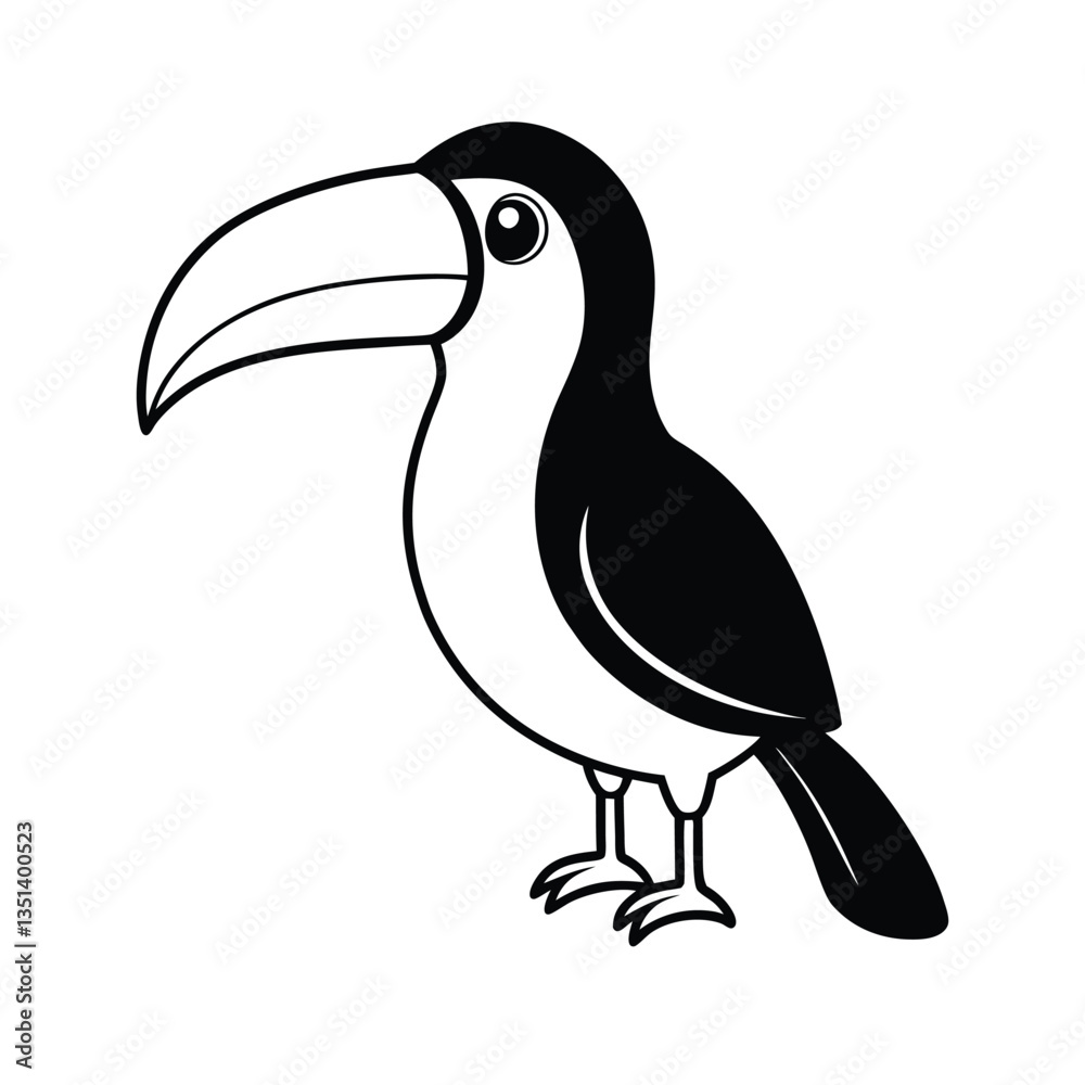 Obraz premium toucan on a white background