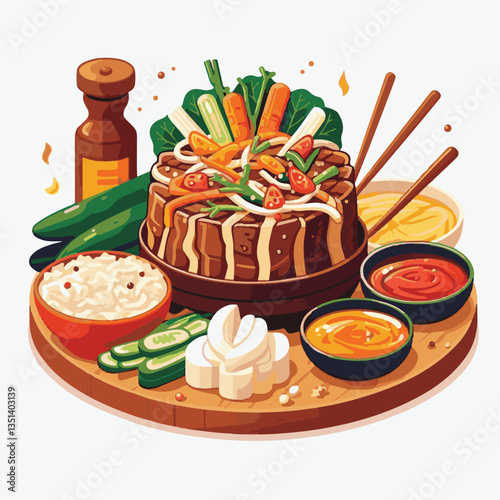 meal, chicken, food, dish, asian, korean, korea, galbi, dak, delicious, healthy, restaurant, hot, asia, cuisine, sauce, oriental, dinner, plate, vegetable, stir, spicy, cabbage, gochujang, cooked, lun