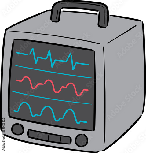 Illustration of bedside monitor