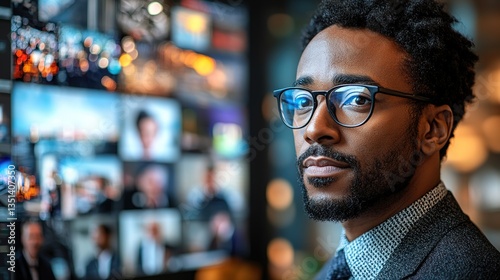 A professional discussing partnership opportunities with affiliates via a video call