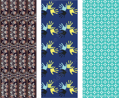 Boho Chic Seamless Pattern with Tribal Motifs and Ethnic Elements for Fabric and Print Design