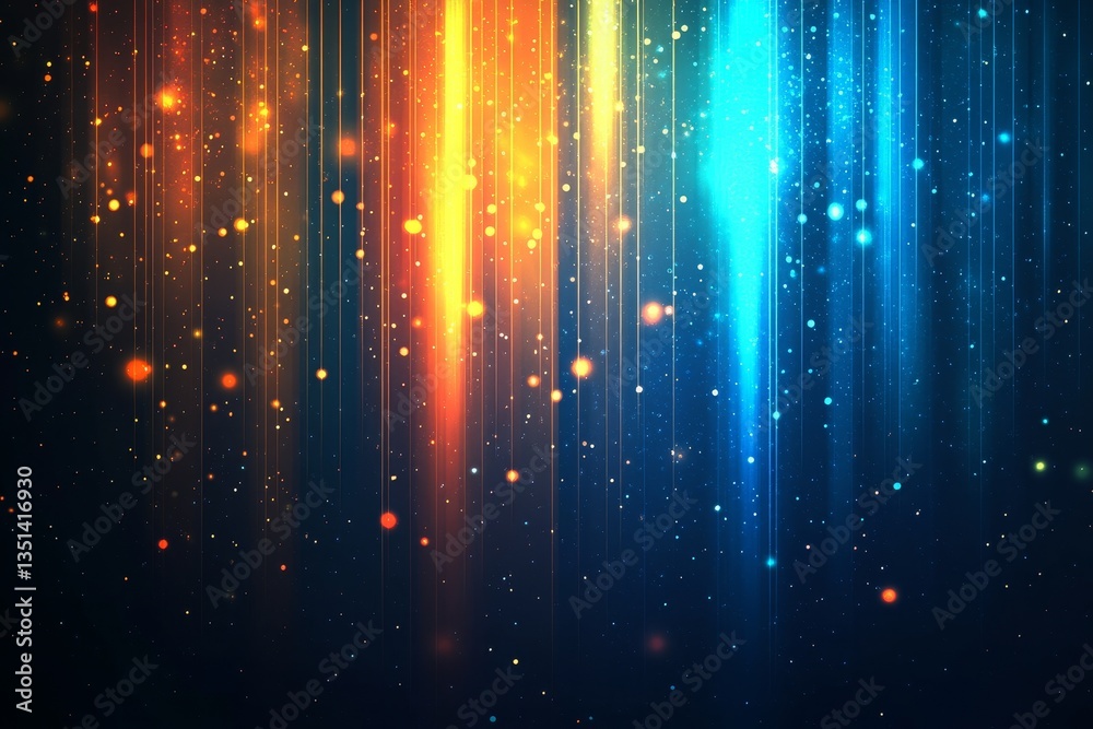 Abstract Symphony A Vibrant Cascade of Light and Color in the Dark Abstract Symphony A Vibrant Cascade of Light and Color in the Dark