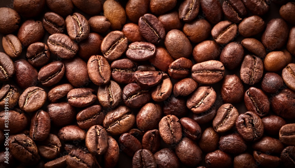 Naklejka premium roasted coffee beans background