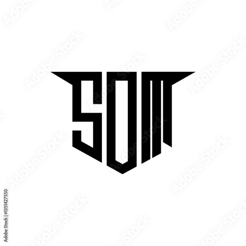 SOM letter logo design with white background in illustrator, vector logo modern alphabet font overlap style, calligraphy designs for logo, Poster, Invitation, etc.