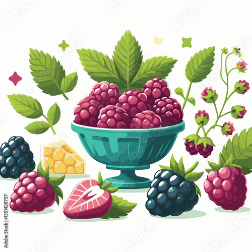 blackberry, dewberry, fresh, berry, organic, sweet, food, fruit, bramble, ripe, healthy, summer, juicy, leaf, black, background, natural, closeup, macro, white, vegetarian, raw, dessert, nature, vitam