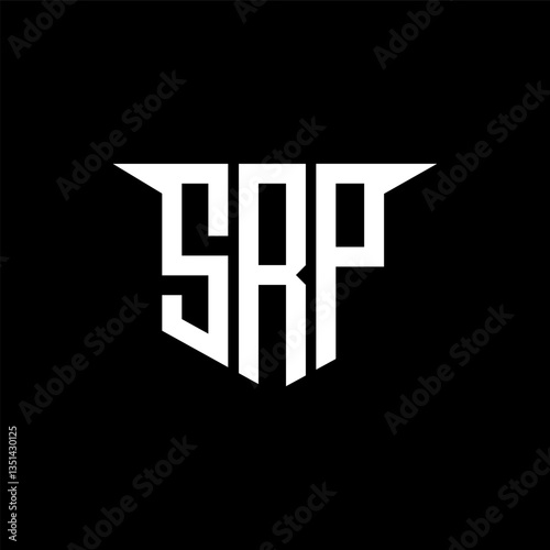 SRP letter logo design with white background in illustrator, vector logo modern alphabet font overlap style, calligraphy designs for logo, Poster, Invitation, etc.