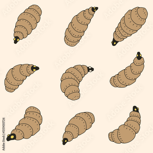 Maggot vector flat 