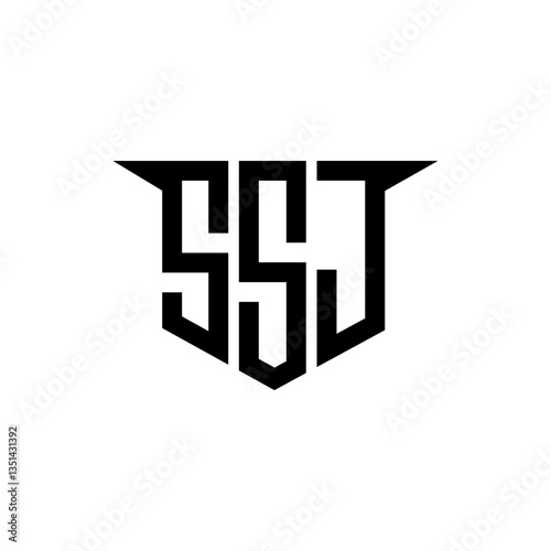 SSJ letter logo design with white background in illustrator, vector logo modern alphabet font overlap style, calligraphy designs for logo, Poster, Invitation, etc.