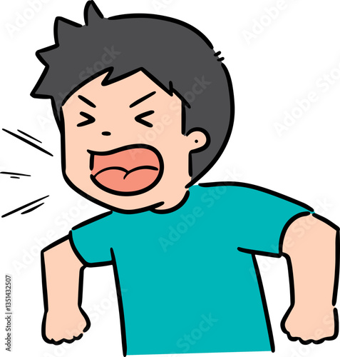 Illustration of man shouting