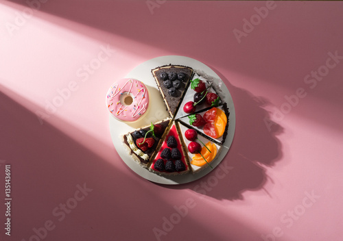 Eating unhealthy sugary sweet food