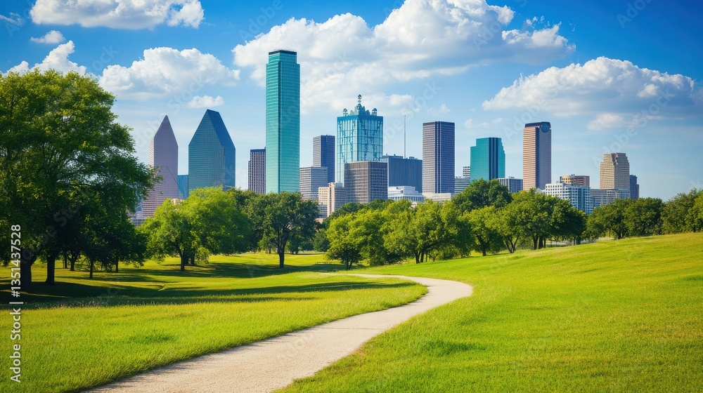 Vibrant City Skyline with Investment Firms in Focus Vibrant City Skyline with Investment Firms in Focus