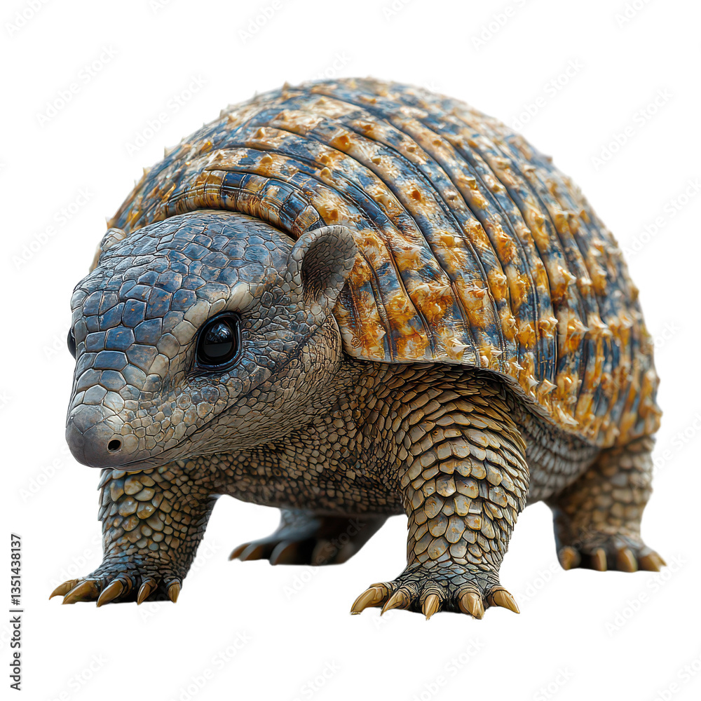 Fototapeta premium Armadillo isolated on Cutout background.PNG