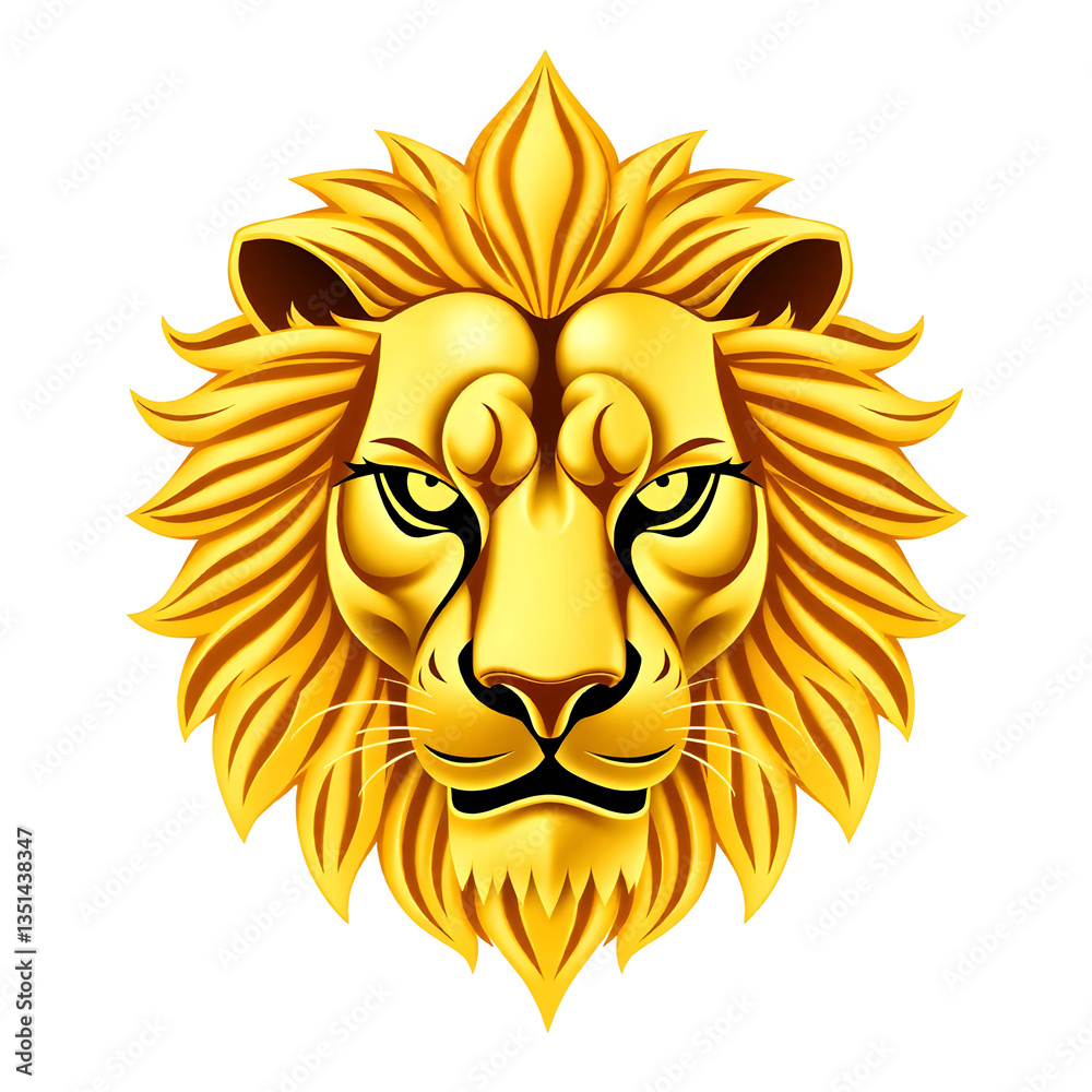 Obraz premium Golden Lion Head
