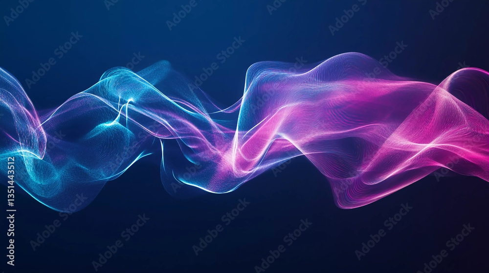 Fototapeta premium An abstract image of a wave in blue and pink