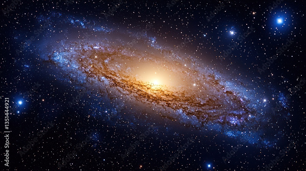 Fototapeta premium Spiral galaxy in deep space (1)