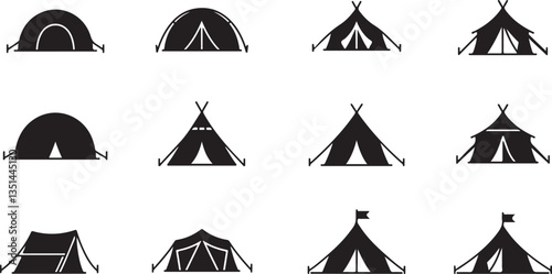 circus tent icon or logo isolated sign symbol vector illustration - high quality black style vector icons
