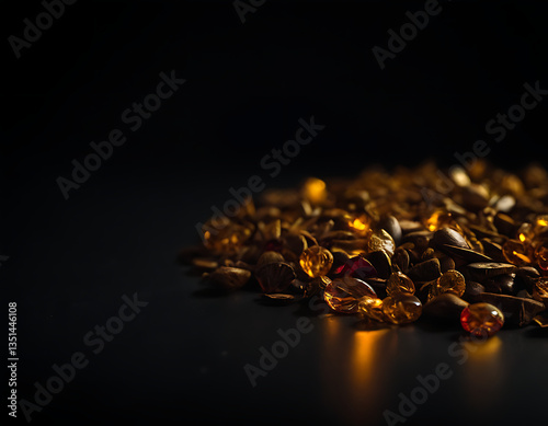 gold coins falling in super slow motion