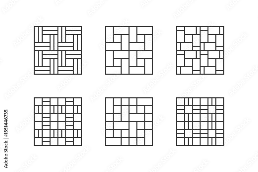 Fototapeta premium Simple geometrical figure for your project. Simple geometric shape with rectangle and square. Basic vector form for grid.