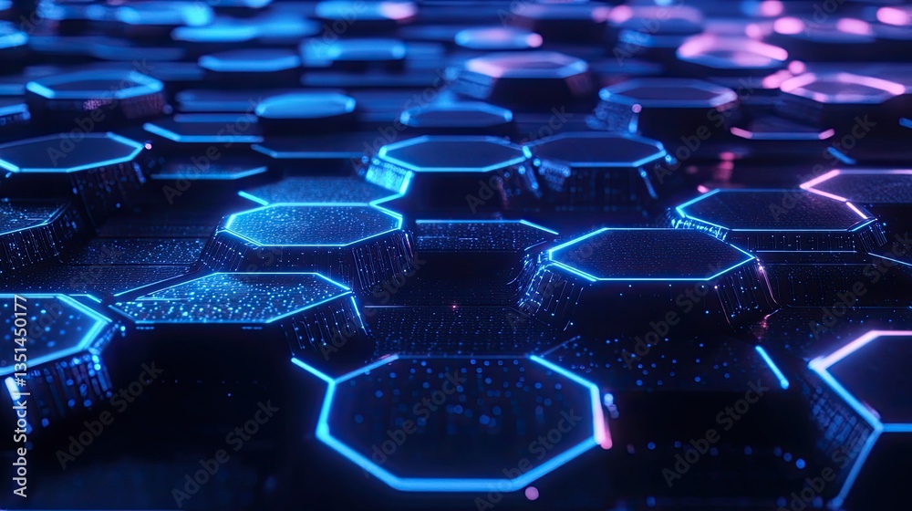 Obraz premium Abstract Hexagon Technology Background