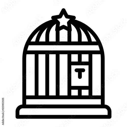Vector Design Birdcage Icon Style