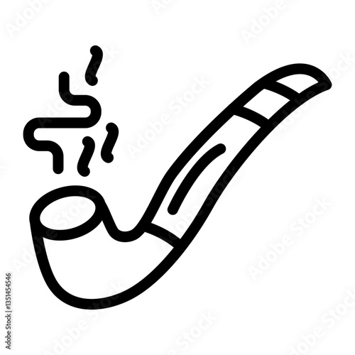 Vector Design Smoking Pipe Icon Style