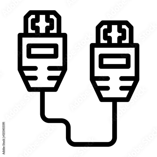 Vector Design Hdmi Cable Icon Style
