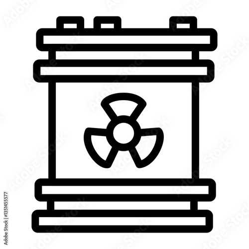 Nuclear Waste Icon Style