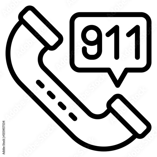 Call 911 Icon Style