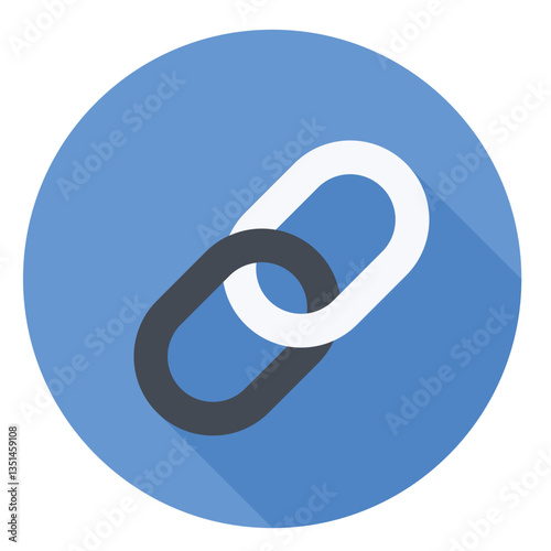 Chain connection element symbol icon representing links, connections, and network structure.