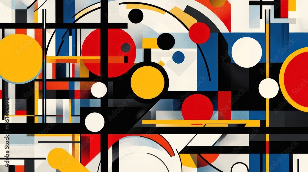 Abstract Geometric Composition: A Symphony of Color and Form Abstract Geometric Composition: A Symphony of Color and Form
