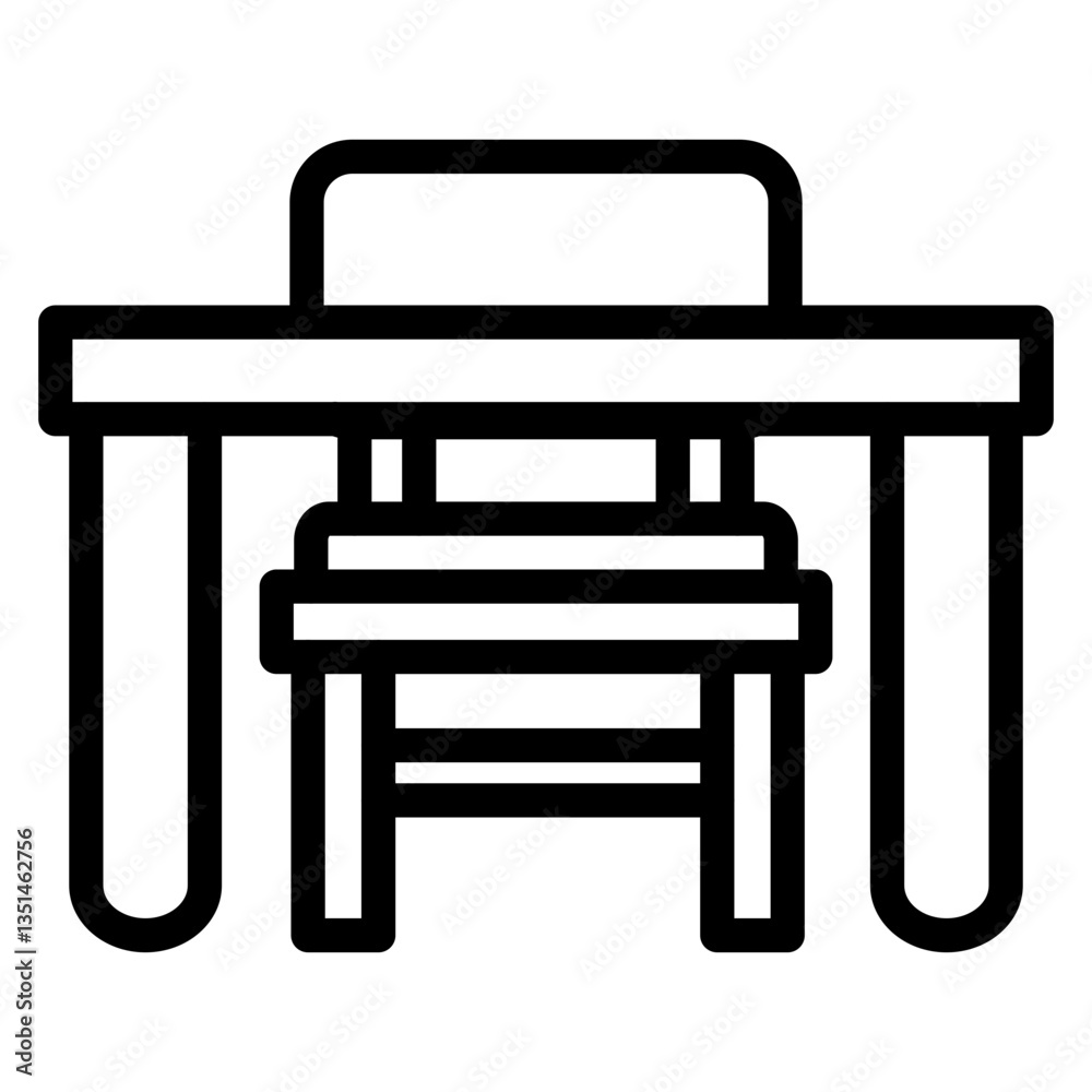 School Desk Icon Style School Desk Icon Style