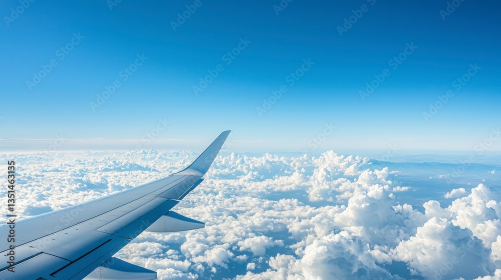 Airplane Wing Above the Clouds Airplane Wing Above the Clouds
