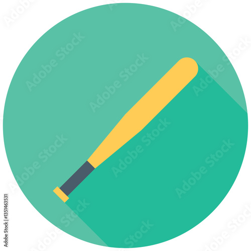 Baseball bat icon representing sports, competition, and outdoor recreational activities.