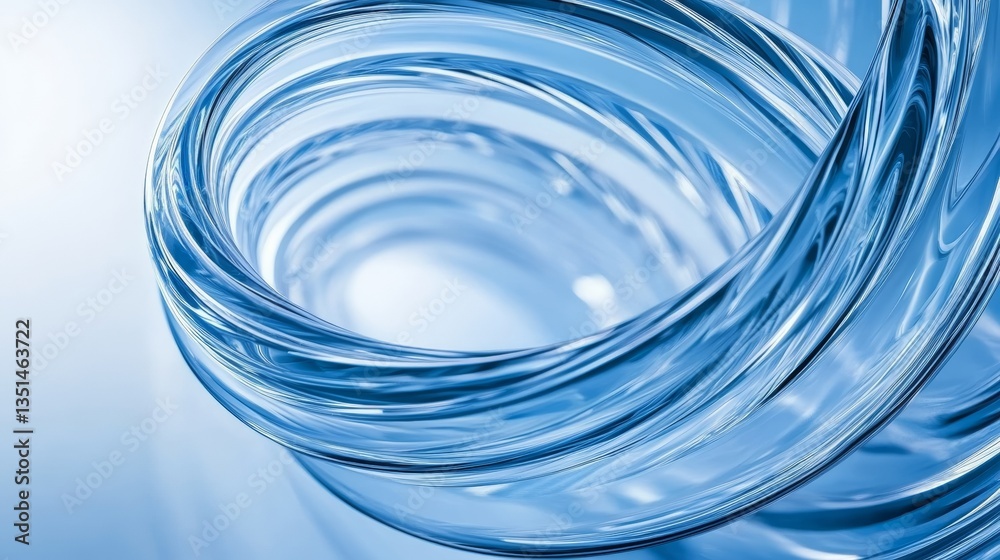 Abstract geometric blue background with glass spiral tubes, flow clear fluid with dispersion and refraction effect, crystal composition of flexible twisted pipes, modern 3d wallpaper, design element
Abstract geometric blue background with glass spiral tubes, flow clear fluid with dispersion and refraction effect, crystal composition of flexible twisted pipes, modern 3d wallpaper, design element