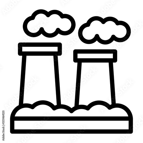 Air Pollution Icon Style