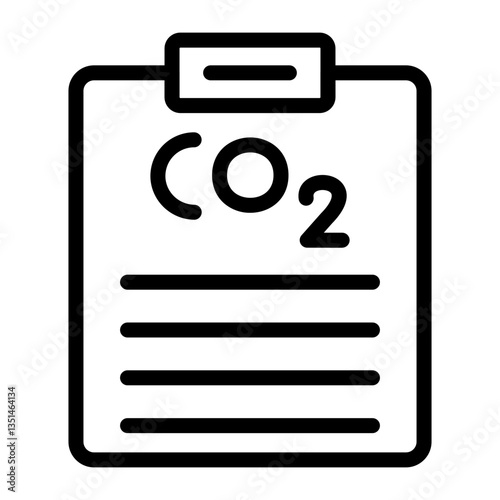 Carbon dioxide Report Icon Style