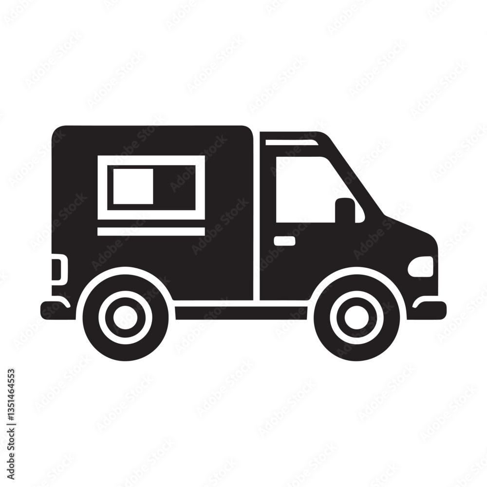 Delivery Truck with Trailer Icon Vector Illustration Delivery Truck with Trailer Icon Vector Illustration