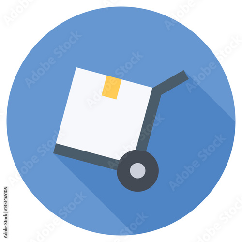 Delivery or moving icon representing transportation, logistics, packages, and relocation services.