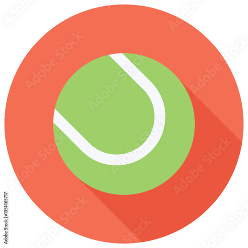 Tennis ball icon representing sports, fitness, competition, and athletic activities.