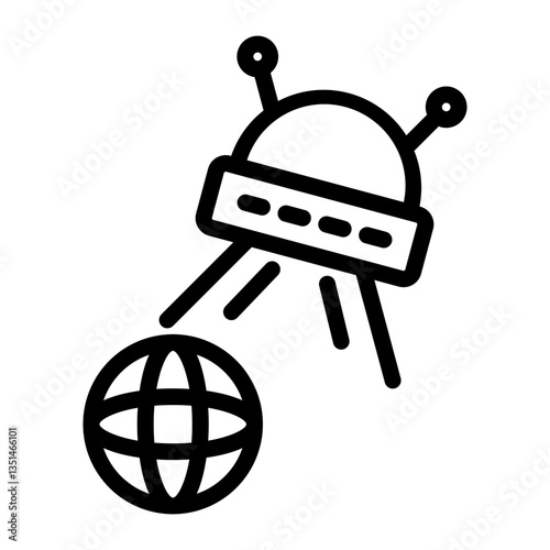 UFO Earth Icon Style