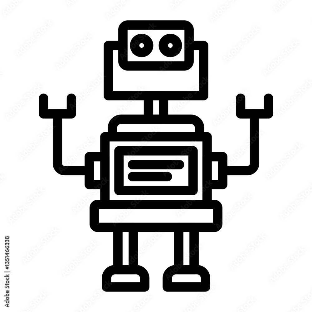 Space Robot Icon Style Space Robot Icon Style