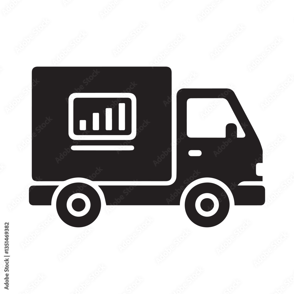 Delivery Truck with Trailer Icon Vector Illustration Delivery Truck with Trailer Icon Vector Illustration
