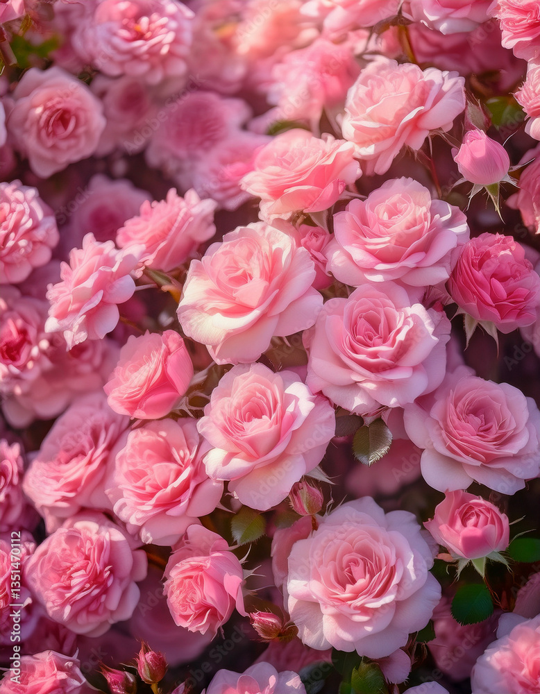 薔薇の花 ピンク 背景素材 Generative AI 薔薇の花 ピンク 背景素材 Generative AI