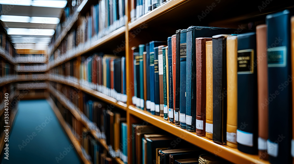 Aisle of Books: Exploring the Serene Beauty of a Library Aisle of Books: Exploring the Serene Beauty of a Library