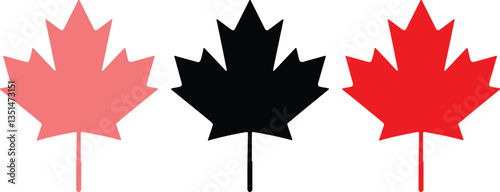 "Tricolor Maple Leaf Symbol: A Modern Take on Canadian Heritage"