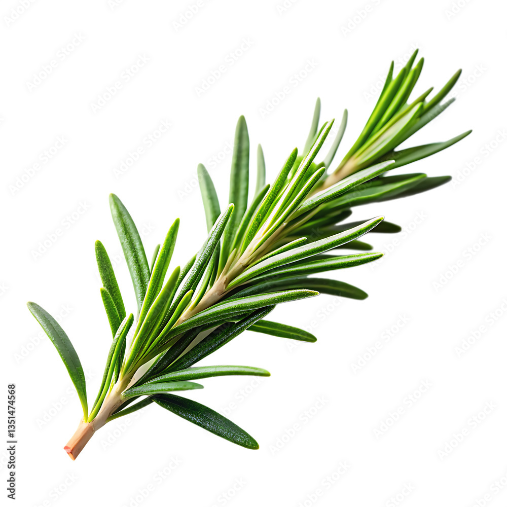 Fototapeta premium Fresh rosemary twig isolated on white background.