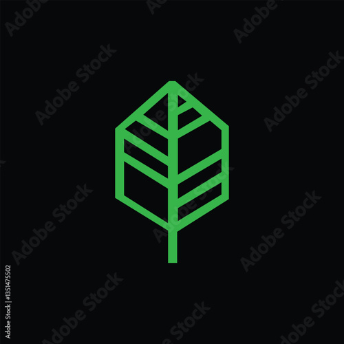green leaf abstract beauty logo