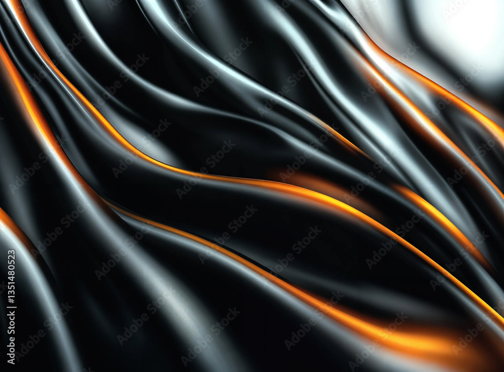 Abstract design featuring a rich interplay of dark and light tones, creating a sense of movement and depth.