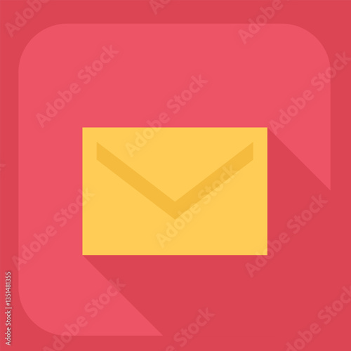 Vector illustration of an envelope app icon for messaging and communication.