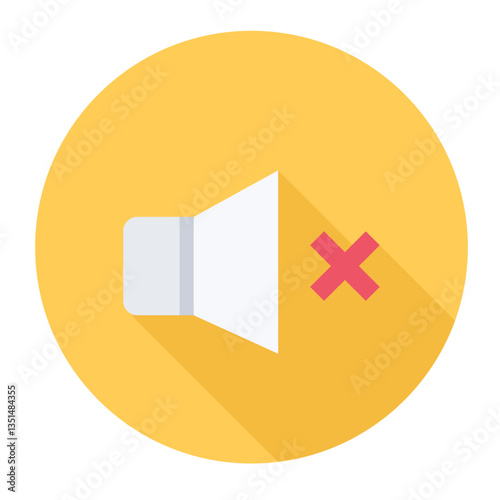 Sound off icon, representing mute, silence, audio off, and quiet.